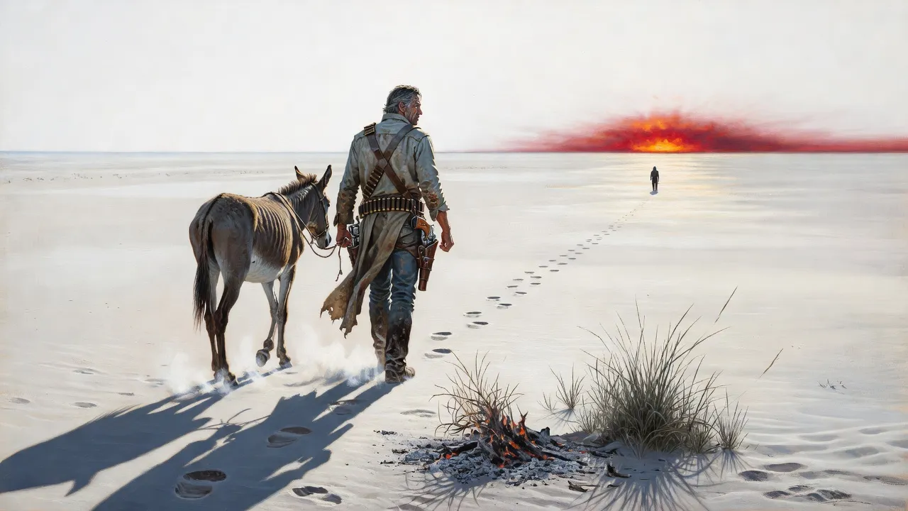 Painted frame: The gunslinger follows