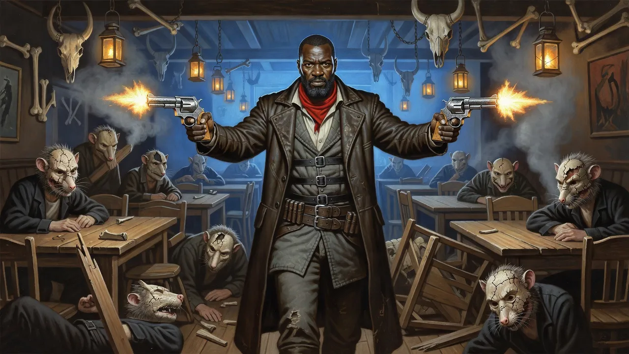 Painted frame: Shooting through the restaurant